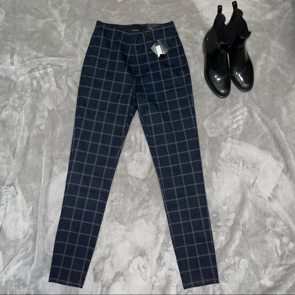 Tahari Blue Plaid Patterned Pants - Picture 2 of 3